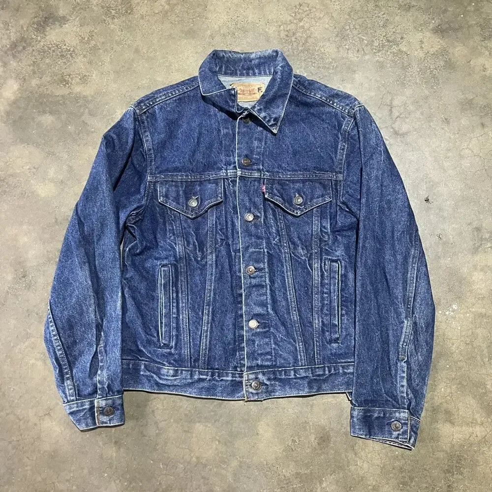 Vintage 80s Levi's Dark Wash Type-3 Trucker Denim Jacket